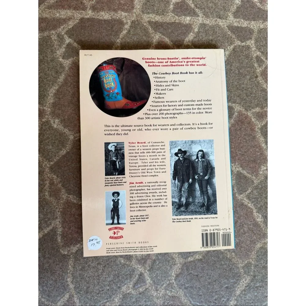Vintage The Cowboy Boot Book Tyler Beard & Jim Arendt 1992 Paperback Western